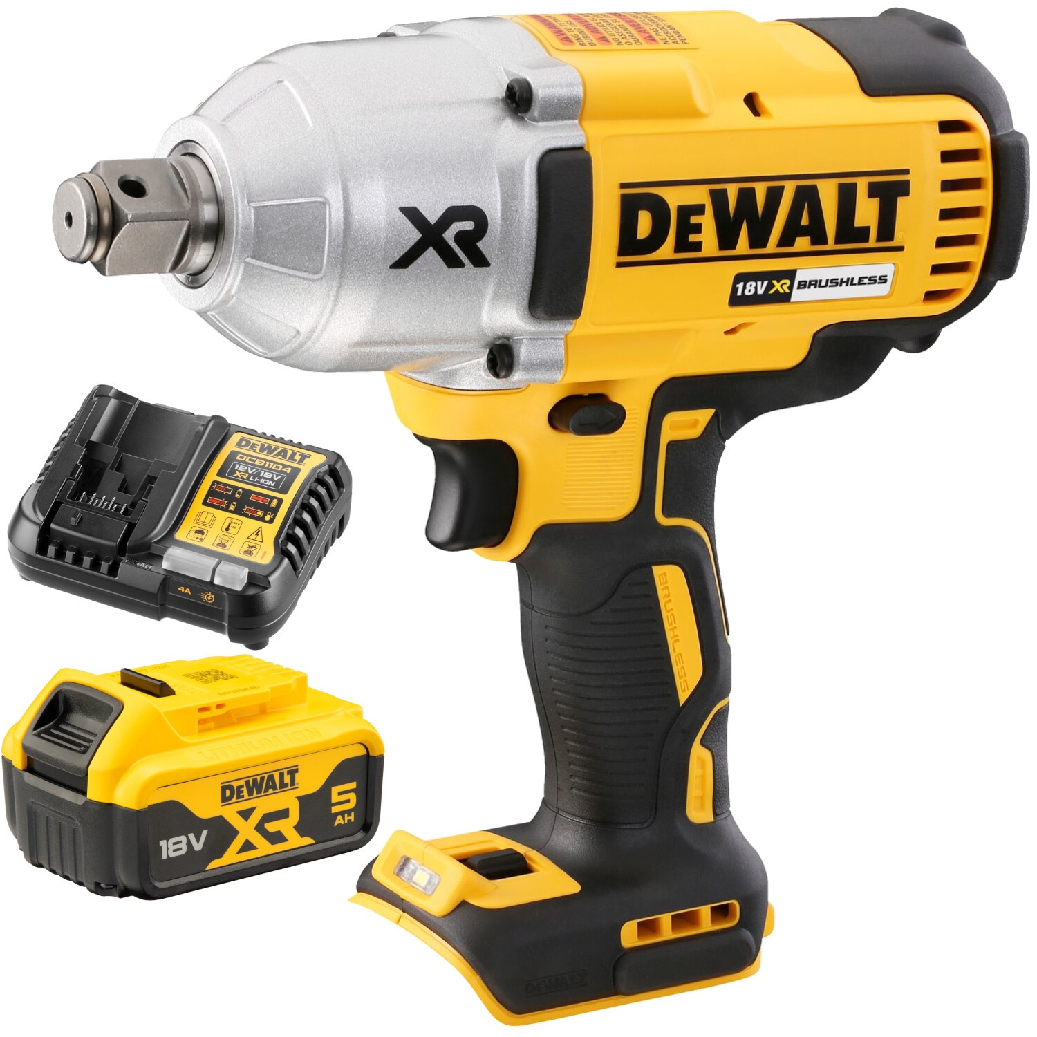 DEWALT DCF897 Klucz udarowy 3/4" 18V 950Nm + Akumulator 5.0Ah + Ładowarka 4A
