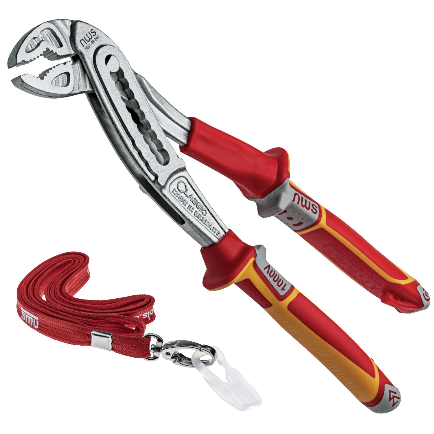 NWS 1651-49-VDE-240 Szczypce hydrauliczne do rur 240 mm VDE + smycz