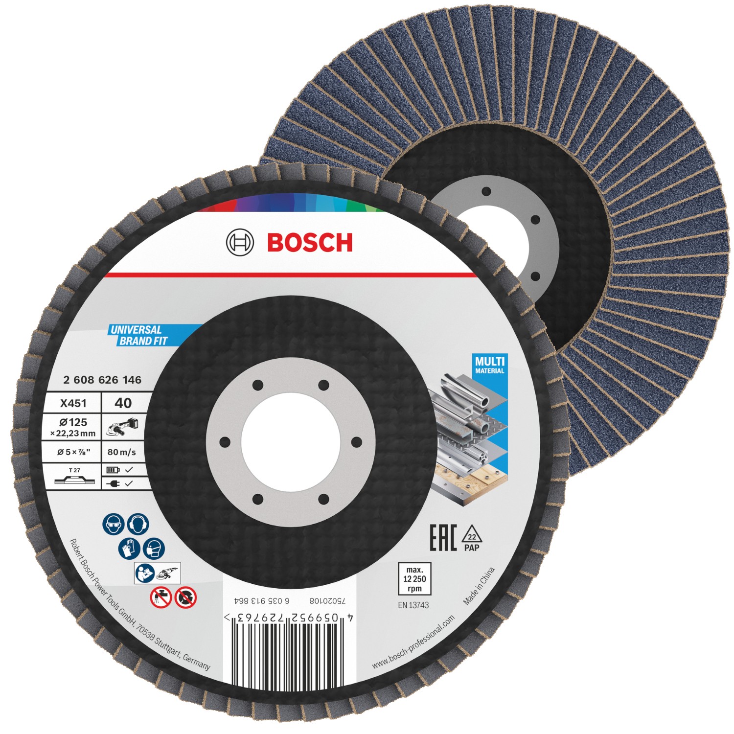 Tarcza listkowa do metalu X451 125x22,23mm G40 T27 Bosch 2608626146