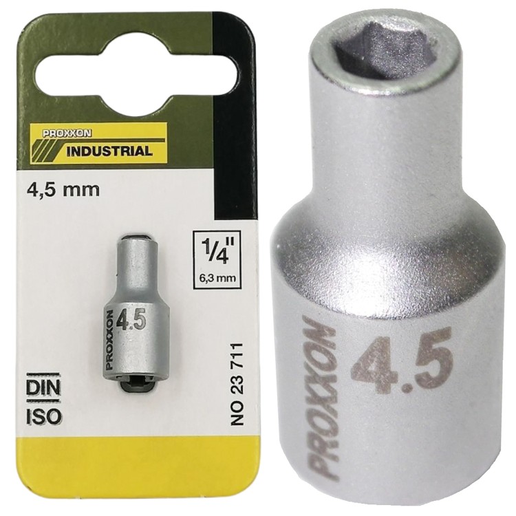 Nasadka krótka 4,5 mm - 1/4 cala PROXXON 23711