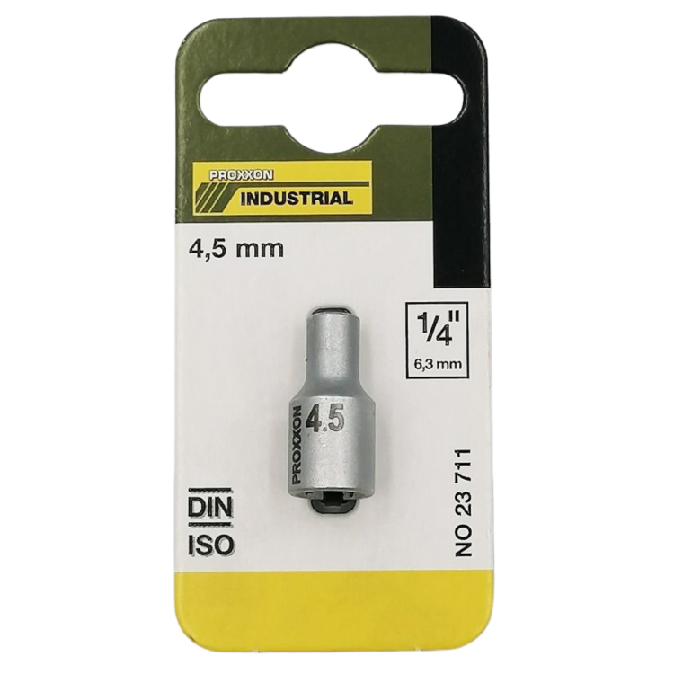 Nasadka krótka 4,5mm 1/4 cala CrV PROXXON 23711