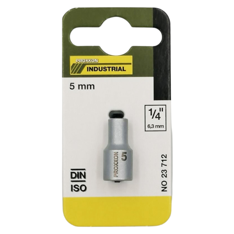 Nasadka krótka 5mm 1/4 cala CrV PROXXON 23712