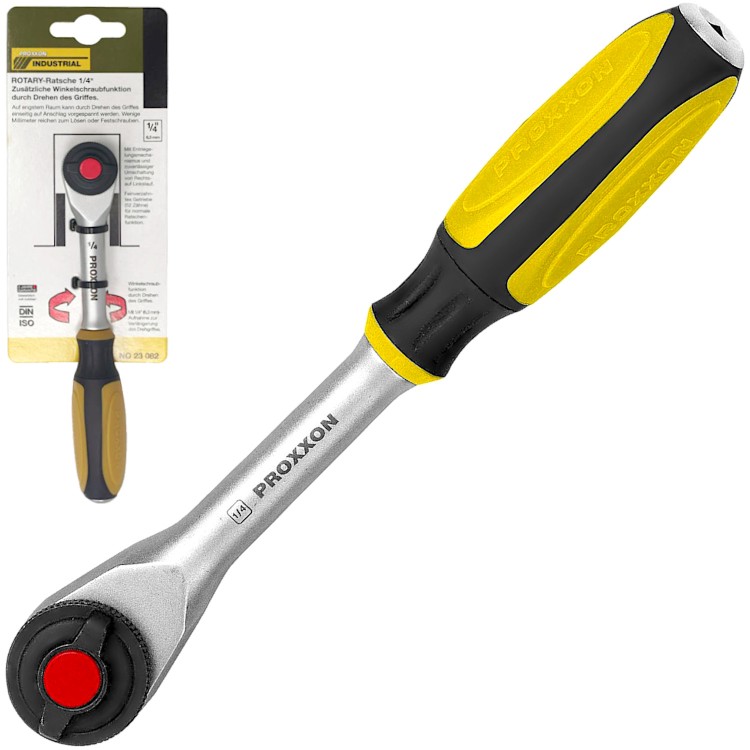 PROXXON Grzechotka klucz z mechanizmem obrotowym 1/4 cala 23082