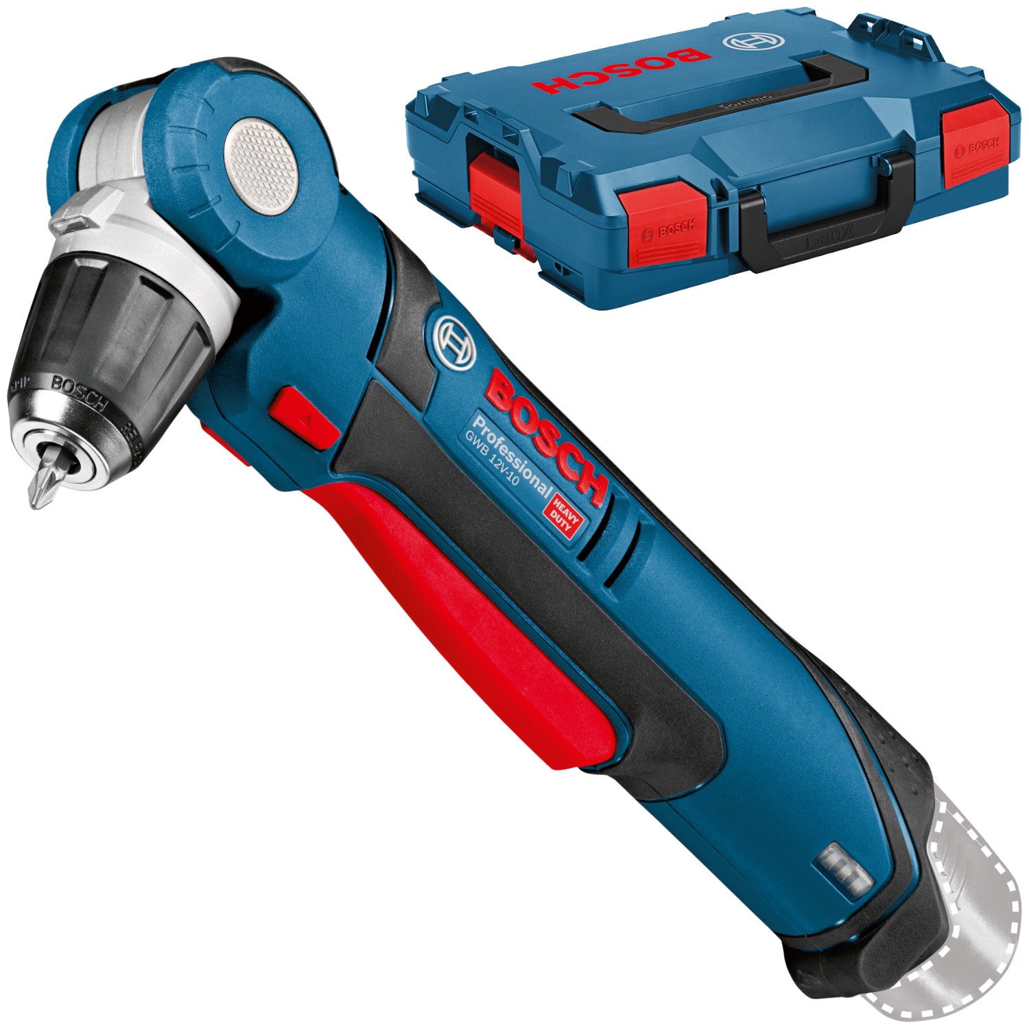 BOSCH Akumulatorowa Wiertarka kątowa GWB 12V-10 /body/ + L-BOXX 102