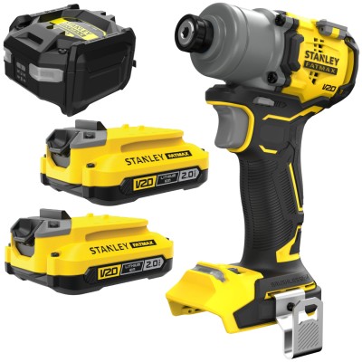 STANLEY V20 Zakrętarka udarowa 203Nm 18V 2x 2,0Ah SFMCF830