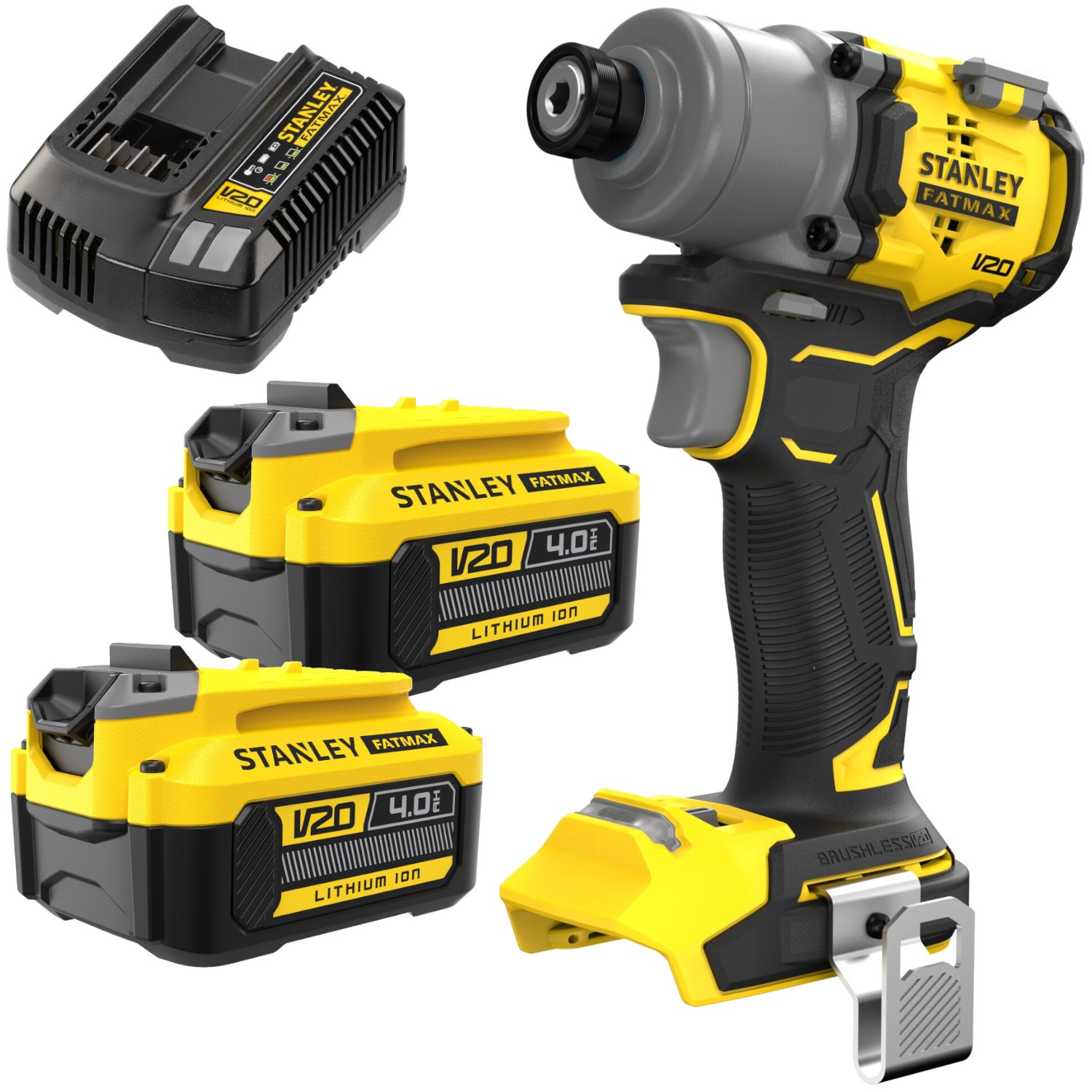 STANLEY V20 Zakrętarka udarowa 203Nm 18V 2x 4,0Ah SFMCF830