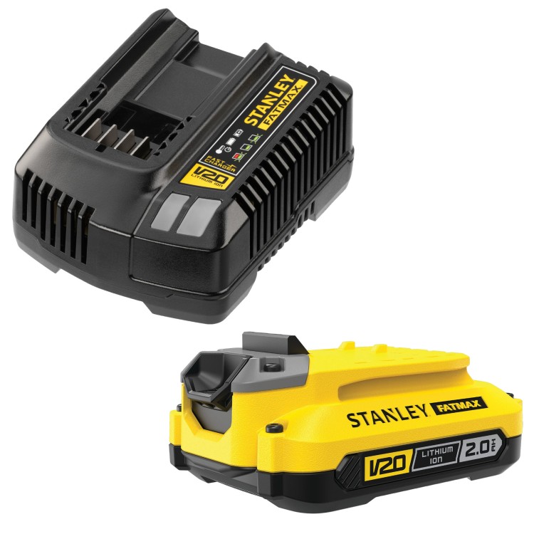 Szybka ładowarka 18V 4A V20 STANLEY SFMCB14 + Akumulator 2Ah SFMCB202