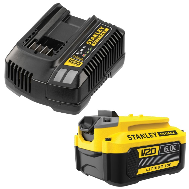 Szybka ładowarka 18V 4A V20 STANLEY SFMCB14 + Akumulator 6Ah SFMCB206