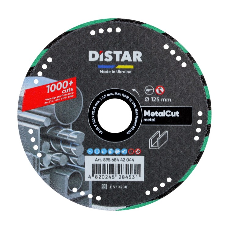 Tarcza do cięcia metalu 125mm 1A1R Metal-Cut Distar 89568442044