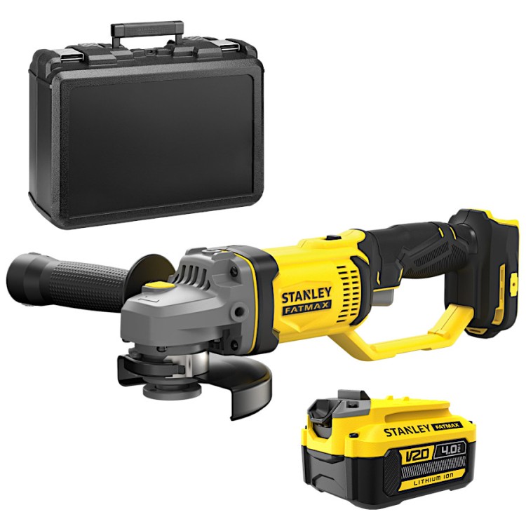 STANLEY SFMCG400 Szlifierka kątowa akumulatorowa 125mm 18V Seria V20 4Ah kufer