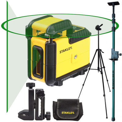 STANLEY STHT77594 CROSS 360 Laser liniowy krzyżowy zielony + tyczka + statyw + akcesoria