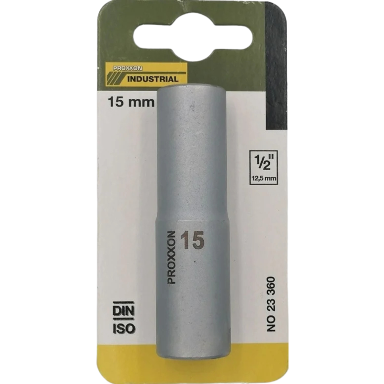 PROXXON 23360 Nasadka głęboka długa 1/2'' 15mm 6-kątna stal CrV3