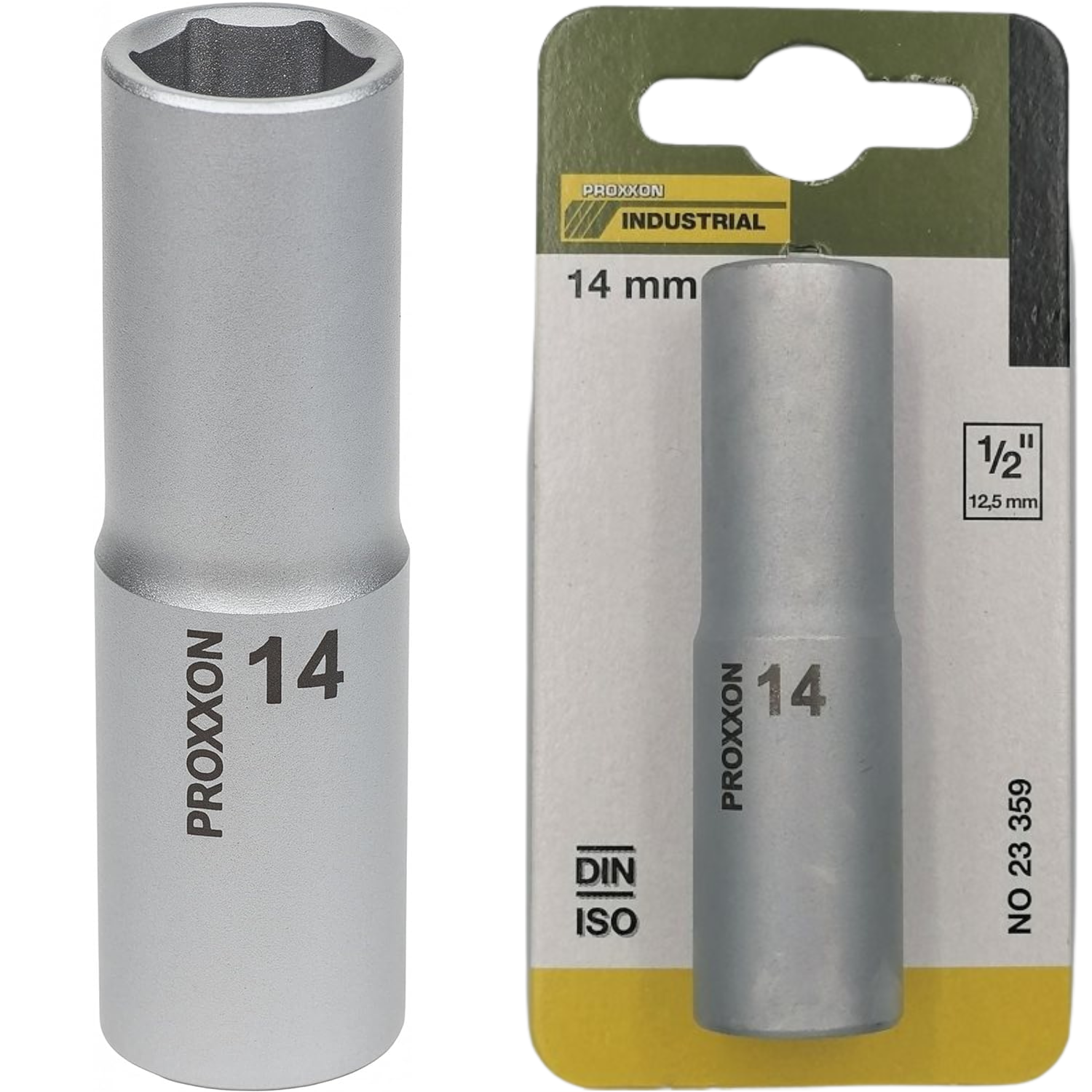 PROXXON 23359 Nasadka głęboka długa 1/2'' 14mm 6-kątna stal CrV3