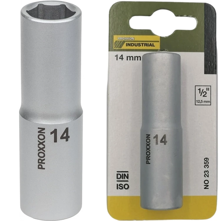 PROXXON 23359 Nasadka głęboka długa 1/2'' 14mm 6-kątna stal CrV3