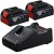 BOSCH 2x Akumulator Bosch GBA 18V 5.0Ah + Ładowarka 4,0A 14,4V/18V