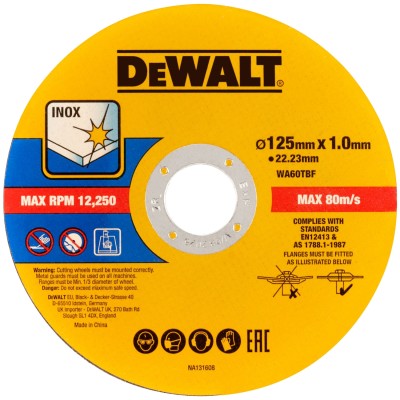 DeWALT DT20598 Tarcze korundowe do cięcia metalu