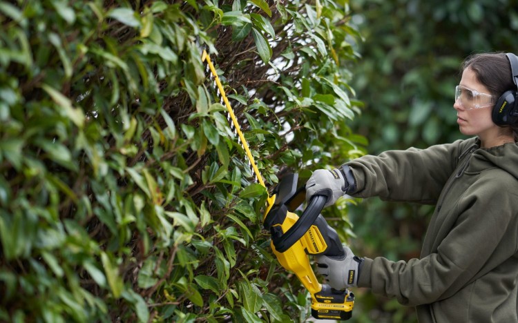 zastosowanie nożyc akumulatorowych do żywopłotu 18V V20 Stanley SFMCHT855