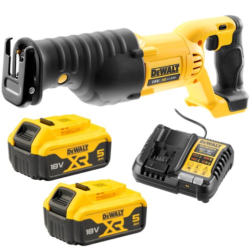 DEWALT DCS380 Pilarka szablasta 18V 2x 5.0Ah + ładowarka