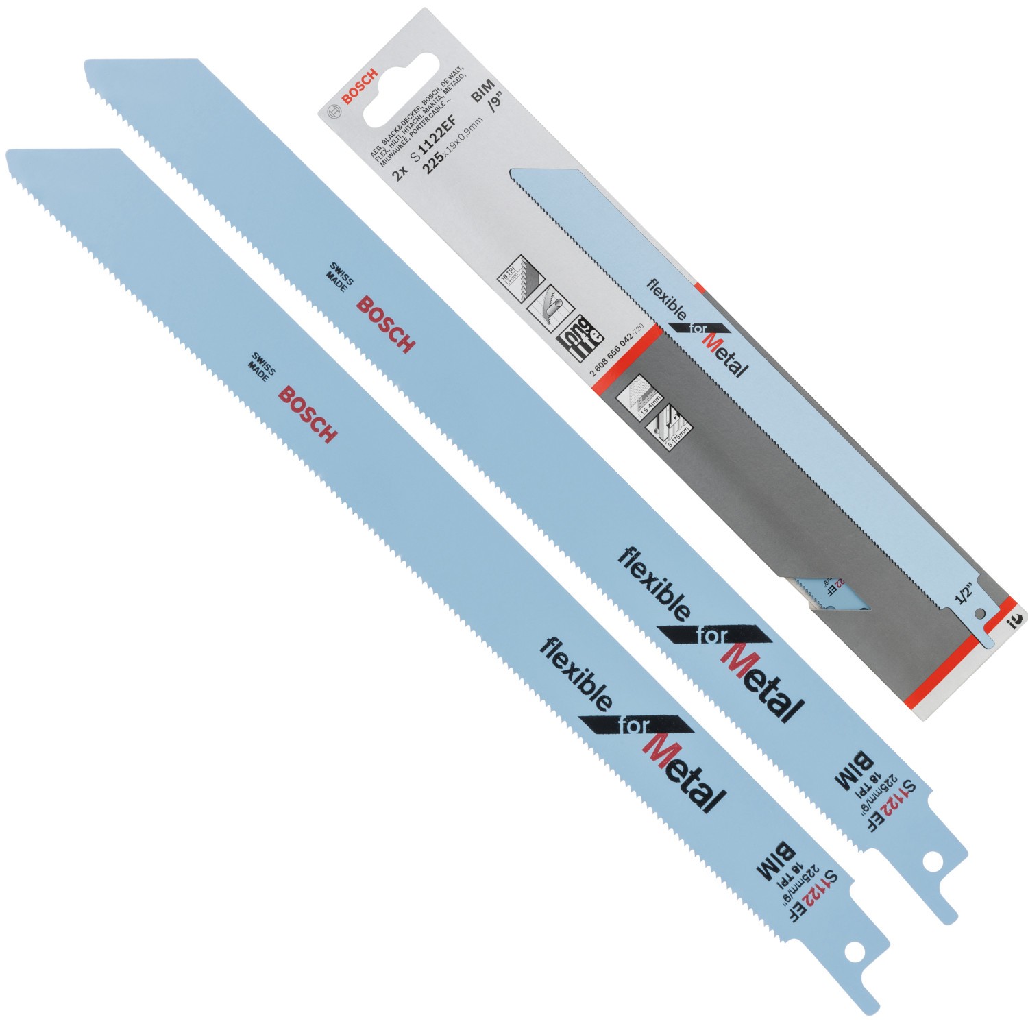 Brzeszczot do metalu 225mm S1122EF Flexible for Metal 2szt BOSCH 2608656042