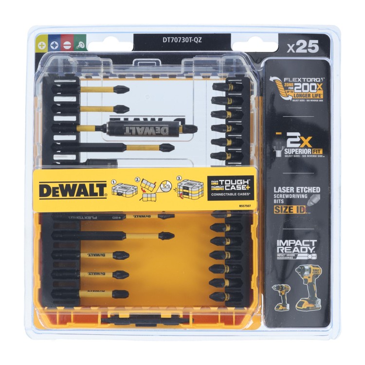 Bity udarowe w etui Tough Case+  DeWALT