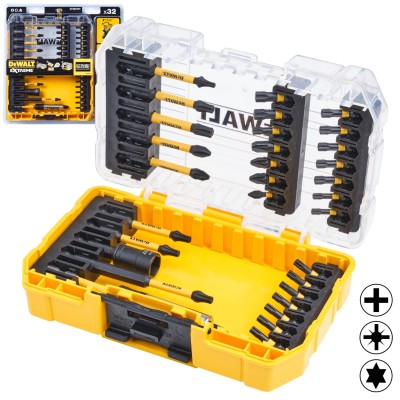 DeWALT Zestaw końcówek bitów udarowych 32el. FlexTorq DT70747T