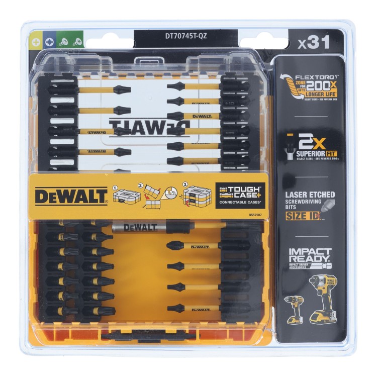 Bity udarowe w etui Tough Case+  DeWALT