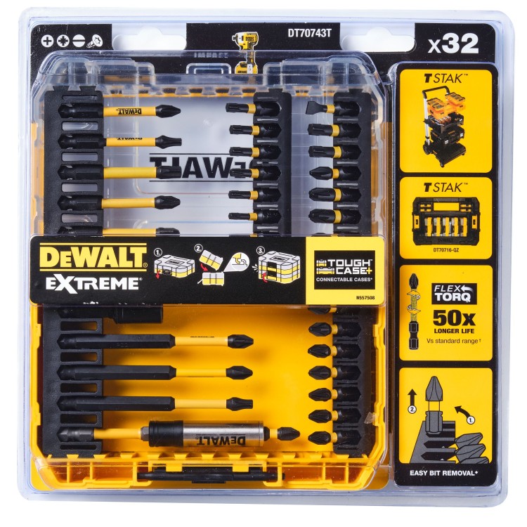 Bity udarowe w etui Tough Case+  DeWALT