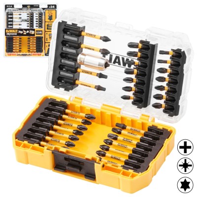 DEWALT DT70746T Zestaw bitów udarowych Ph Pz Torx FLEXTORQ 34szt. w etui TOUGHCASE+