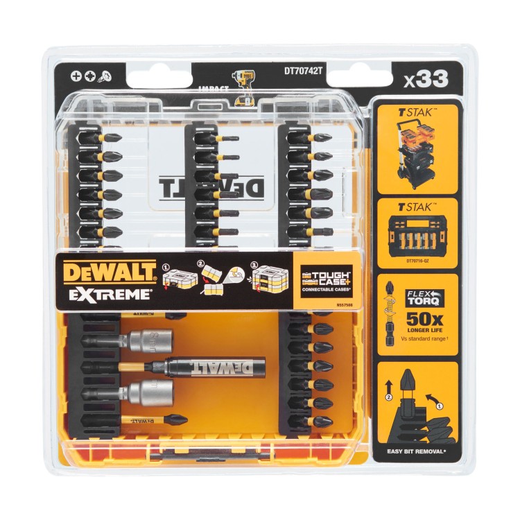 Bity udarowe w etui Tough Case+  DeWALT