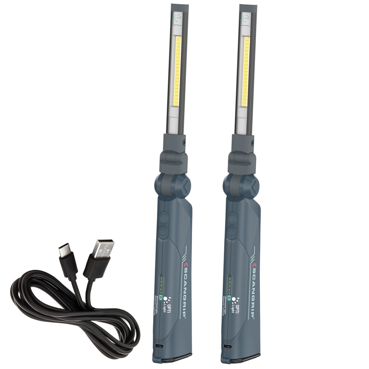 Akumulatorowa lampa robocza LED 500 lm SLIM forLIFE 2szt. 03.6211 SCANGRIP  490590