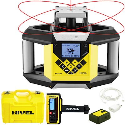 NIVEL SYSTEM Laser obrotowy czerwony 500m IP54 NL340R DIGITAL