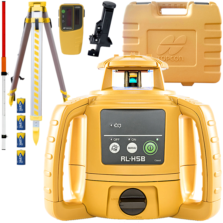 Niwelator laserowy Topcon RL-H5B + Czujnik + Statyw 1,6m + Łata