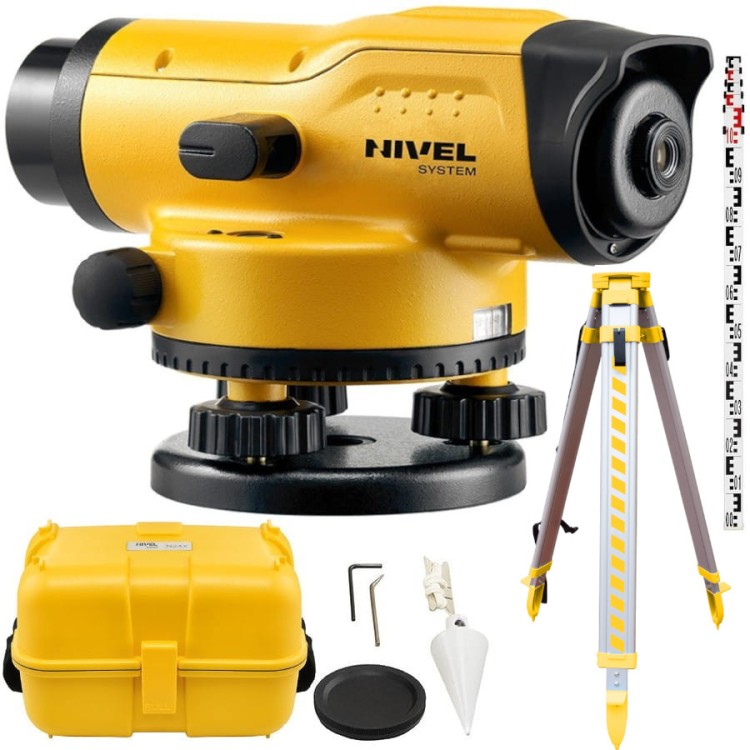 NIVEL SYSTEM Niwelator optyczny N24x + statyw + łata 5m