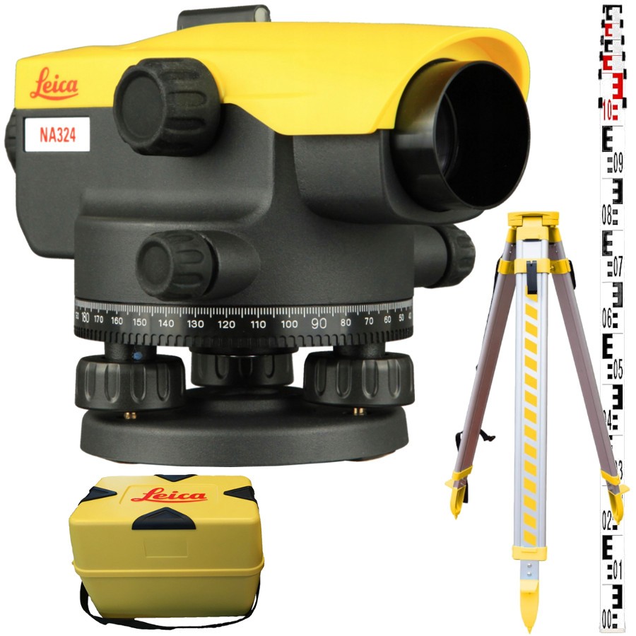 LEICA NA324 Niwelator optyczny zestaw łata + statyw