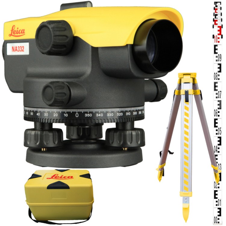 LEICA NA332 Niwelator optyczny zestaw łata + statyw