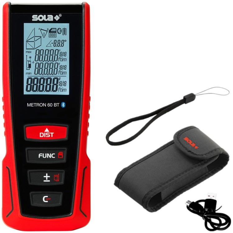 Dalmierz laserowy 60m etui METRON 60 BT Sola 71027101