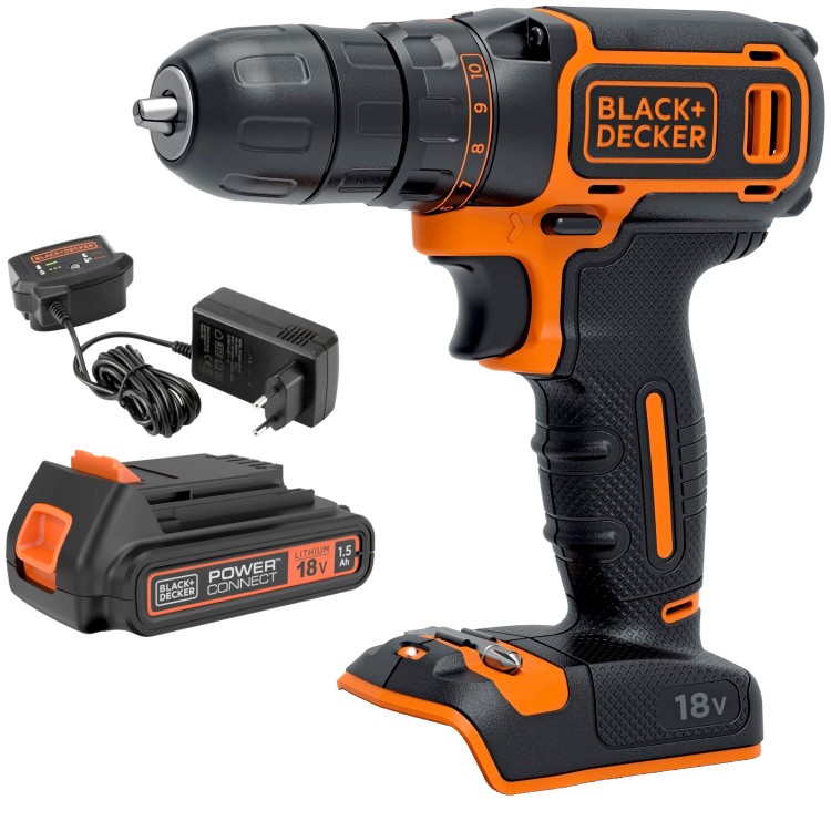 iertarko Wkrętarka akumulatorowa 18V 1x 1,5Ah 30Nm Black Decker BDCDC18