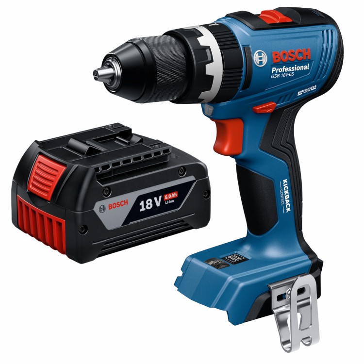 Wiertarko-wkrętarka udarowa 18V 65Nm BOSCH GSB 18V-65 + aku 5Ah