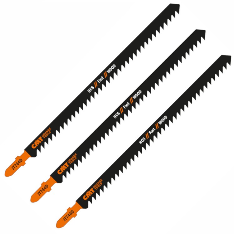 Brzeszczoty 3szt. Typ T do wyrzynarek do drewna CMT JT744D-3