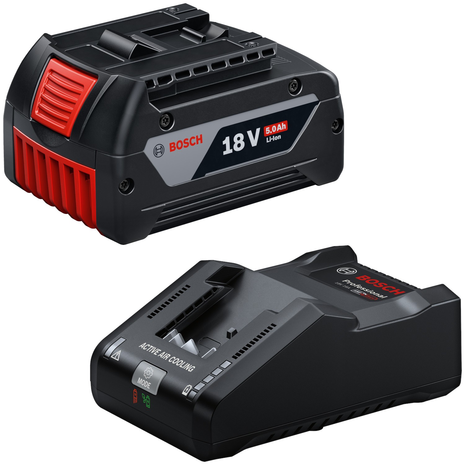 BOSCH Akumulator Li-Ion GBA 18V 5.0Ah + Ładowarka 16A GAL 18V-160
