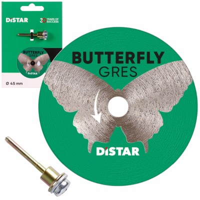 Tarcza diamentowa Butterfly 45x0,6x5,8/3,2-3,0F z trzpieniem DISTAR