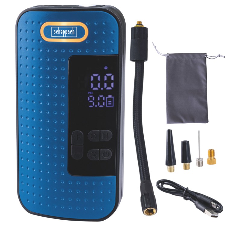 Kompaktowy kompresor akumulatorowy AC10/8V do opon roweru akc SCHEPPACH 5909252948
