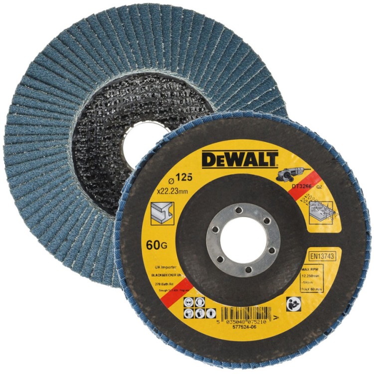 Tarcza listkowa do szlifierki kątowej 125mm G60 wygięta DeWALT DT3266.jpg