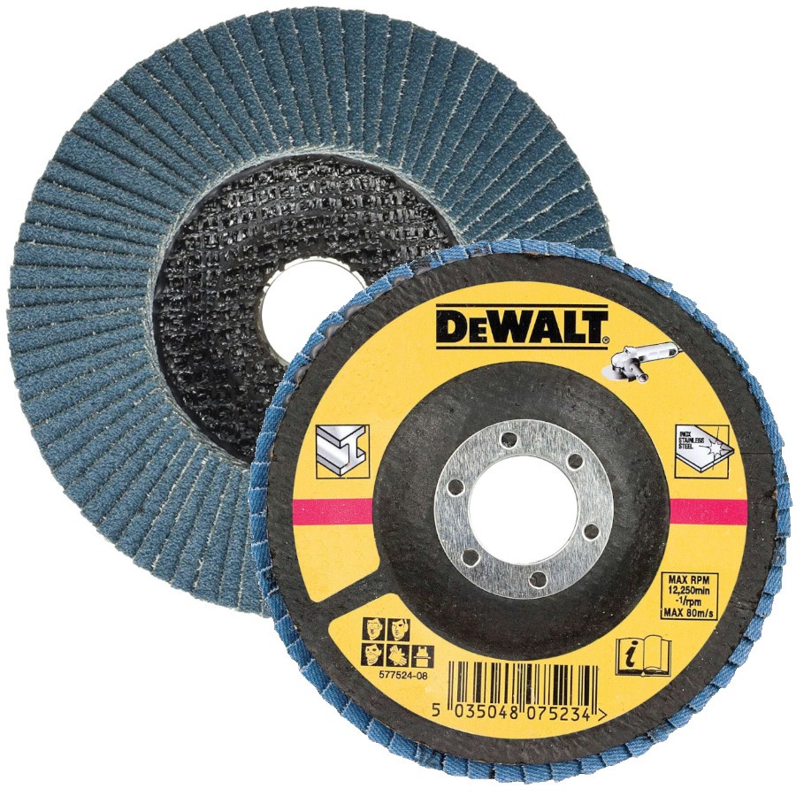 Tarcza listkowa do drewna metalu 125mm ścierna lamelkowa G36 DEWALT DT3308