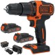 Wiertarko-wkrętarka udarowa 18V 2x 1,5Ah ład Black Decker BDCHD18