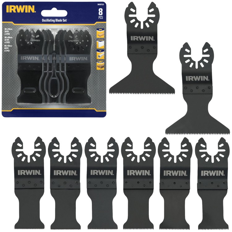 IRWIN IW1017112 Zestaw brzeszczotów do urządzeń wielofunkcyjnych 8szt.