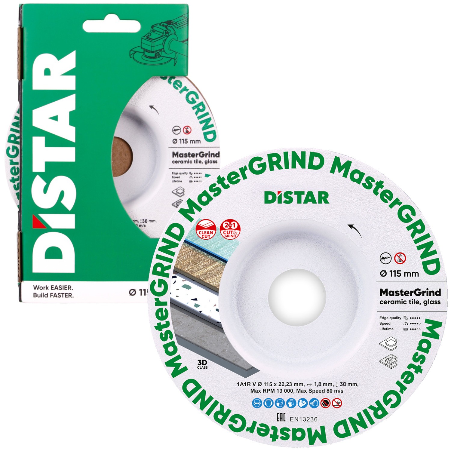 Diamentowa tarcza tnąca 115x22,23mm do ceramiki, gresu Distar MasterGRIND