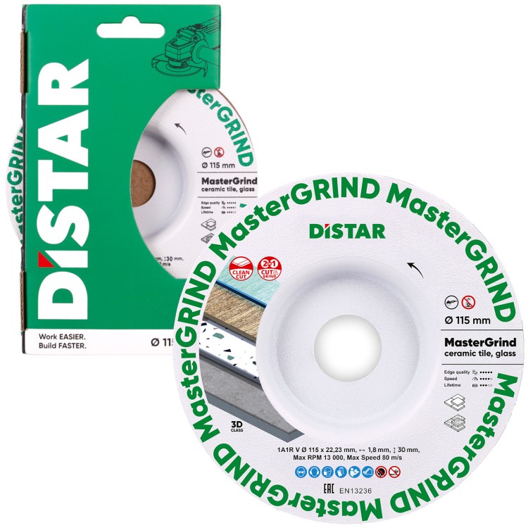 Diamentowa tarcza tnąca 115x22,23mm do ceramiki, gresu Distar MasterGRIND