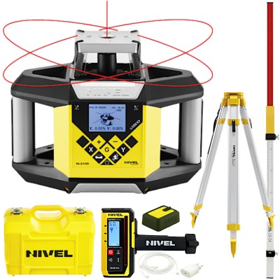 Niwelator laserowy 500m DIGITAL Nivel System NL340R + statyw + łata