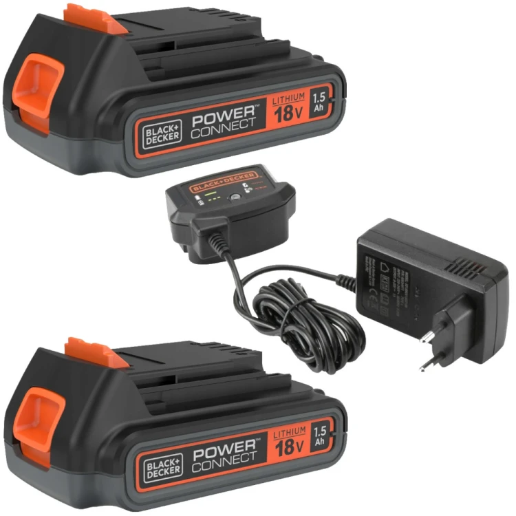 BLACK DECKER 2x Akumulator Li-Ion 18V 1.5Ah BL1518 + Ładowarka